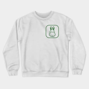 Green Bunny Cute Minimalist Aesthetic Design Crewneck Sweatshirt